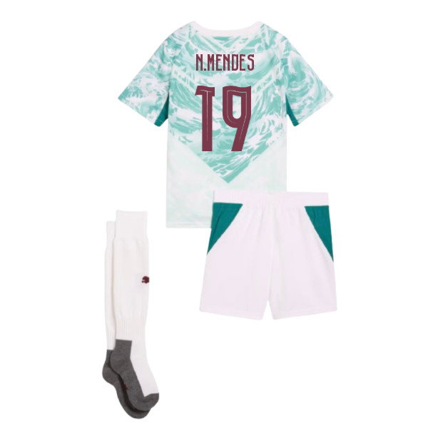 2026-2027 Portugal Away Mini Kit (N.Mendes 19)-SoccerKits Hub | Buy Soccer Jerseys Online